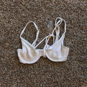 Kenny Flowers White Striped Underwire Bra